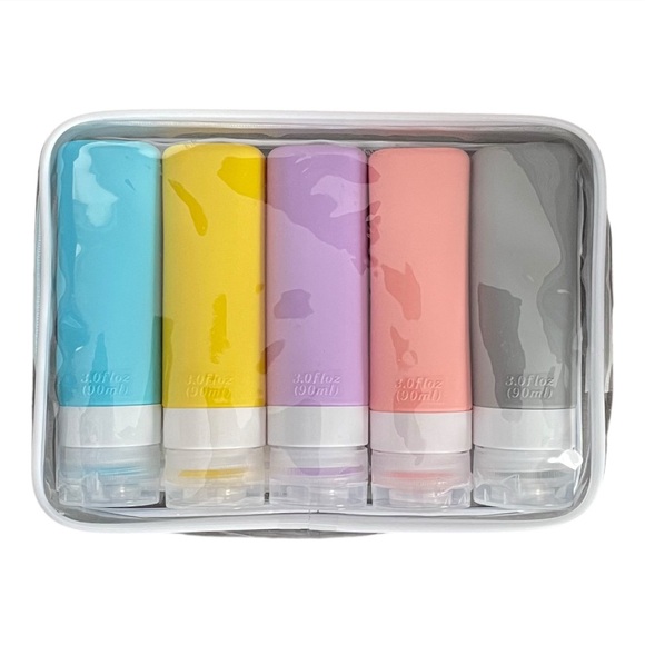 Handbags - 💖5 for $25💖 5pc Travel Bottles Set Leak Proof TSA Approved Silicone Toiletry Kit